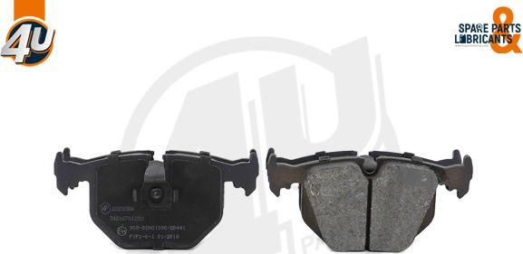 4U 22232BW - Гальмівні колодки, дискові гальма autozip.com.ua