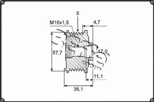 3Effe Group F0091G - Ремінний шків, генератор autozip.com.ua