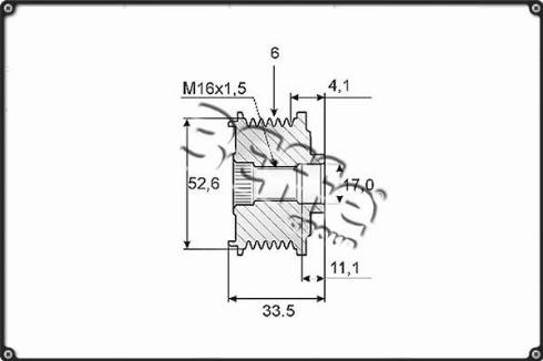 3Effe Group F0047G - Ремінний шків, генератор autozip.com.ua