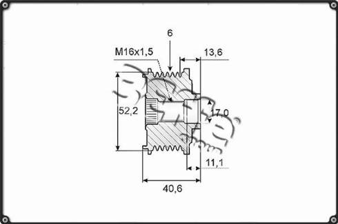 3Effe Group F0060G - Ремінний шків, генератор autozip.com.ua