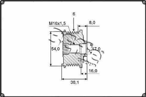 3Effe Group F0008G - Ремінний шків, генератор autozip.com.ua