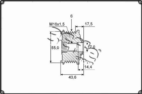 3Effe Group F0010G - Ремінний шків, генератор autozip.com.ua