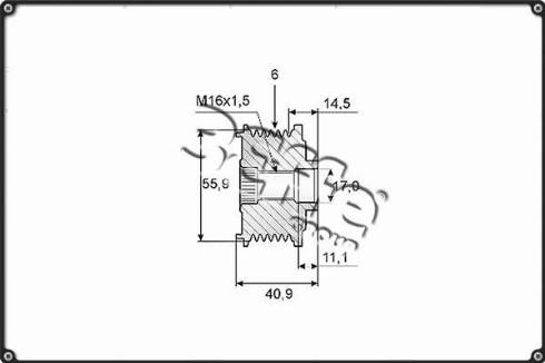 3Effe Group F0028G - Ремінний шків, генератор autozip.com.ua