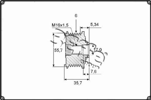 3Effe Group F0027G - Ремінний шків, генератор autozip.com.ua