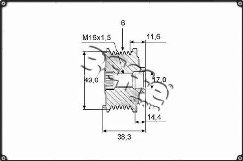 3Effe Group F0070G - Ремінний шків, генератор autozip.com.ua