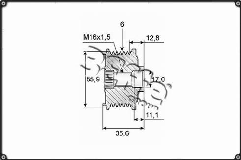 3Effe Group F0105G - Ремінний шків, генератор autozip.com.ua