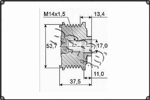 3Effe Group F0243G - Ремінний шків, генератор autozip.com.ua