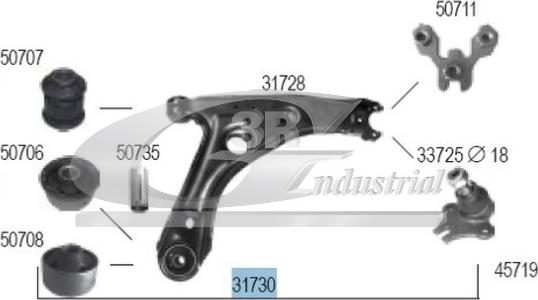 3RG 31730 - Важіль незалежної підвіски колеса autozip.com.ua