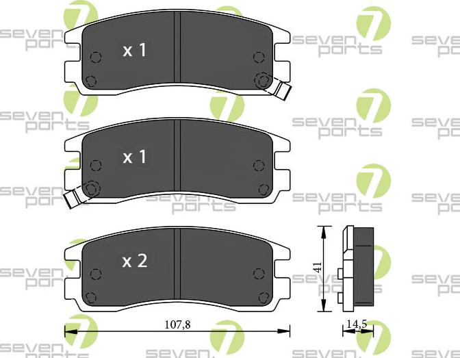 7 SEVEN PARTS SVP19990 - Гальмівні колодки, дискові гальма autozip.com.ua