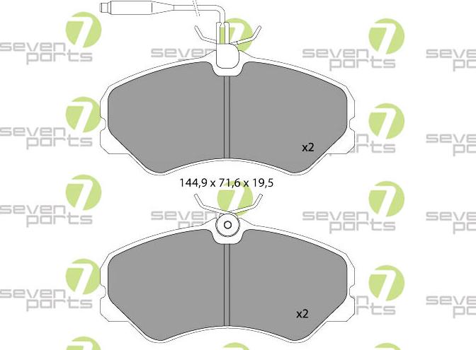 7 SEVEN PARTS SVP14970 - Гальмівні колодки, дискові гальма autozip.com.ua