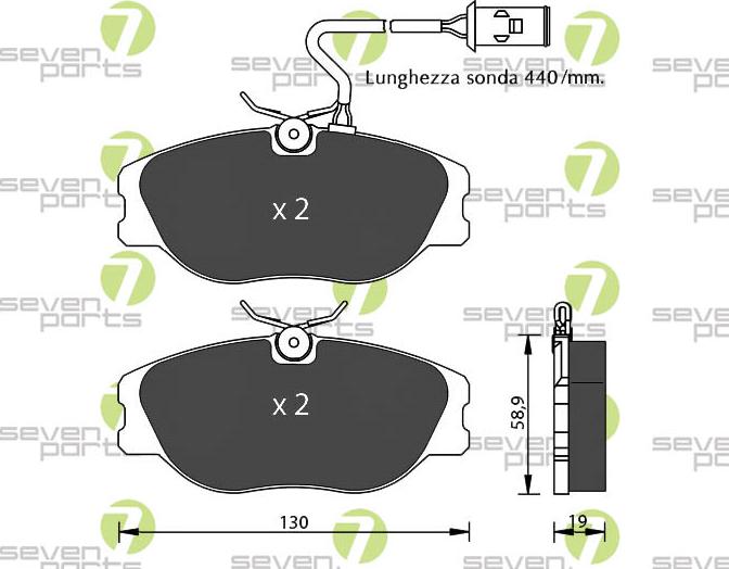 7 SEVEN PARTS SVP14870 - Гальмівні колодки, дискові гальма autozip.com.ua