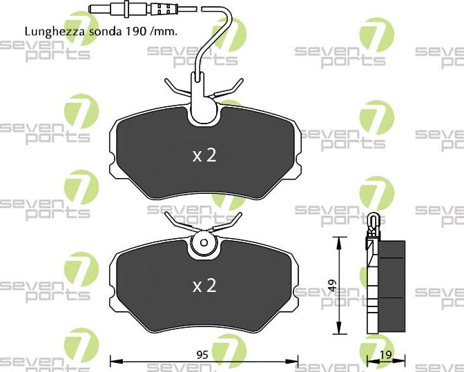 7 SEVEN PARTS SVP14310 - Гальмівні колодки, дискові гальма autozip.com.ua