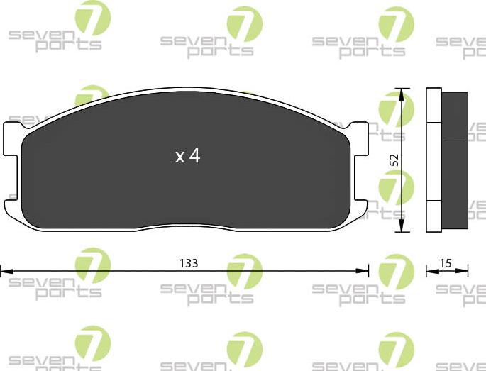 7 SEVEN PARTS SVP14331 - Гальмівні колодки, дискові гальма autozip.com.ua