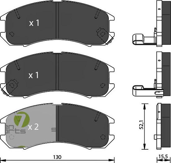7 SEVEN PARTS SVP14230 - Гальмівні колодки, дискові гальма autozip.com.ua