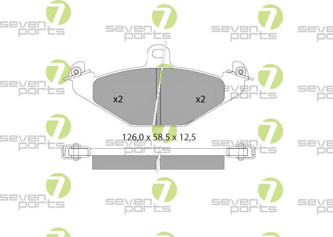 7 SEVEN PARTS SVP15951 - Гальмівні колодки, дискові гальма autozip.com.ua