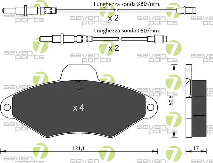 7 SEVEN PARTS SVP15670 - Гальмівні колодки, дискові гальма autozip.com.ua