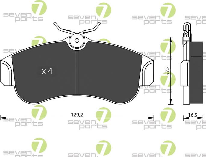 7 SEVEN PARTS SVP15050 - Гальмівні колодки, дискові гальма autozip.com.ua