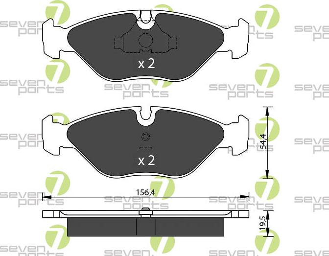 7 SEVEN PARTS SVP15370 - Гальмівні колодки, дискові гальма autozip.com.ua