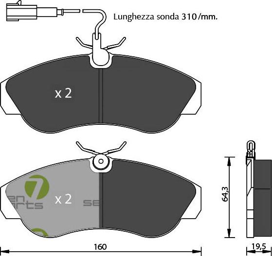 7 SEVEN PARTS SVP15751 - Гальмівні колодки, дискові гальма autozip.com.ua