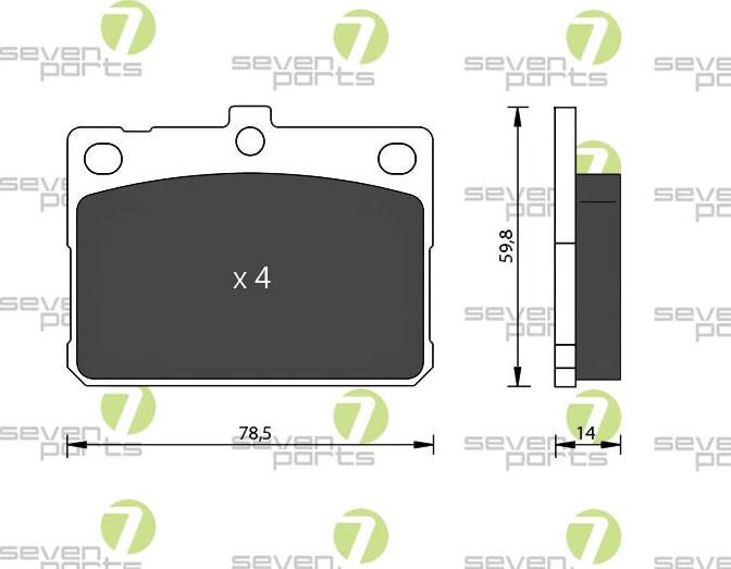 7 SEVEN PARTS SVP10620 - Гальмівні колодки, дискові гальма autozip.com.ua
