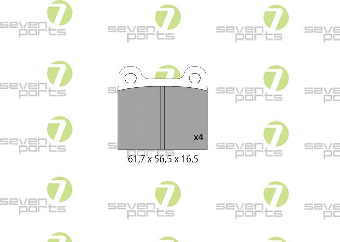7 SEVEN PARTS SVP10050 - Гальмівні колодки, дискові гальма autozip.com.ua