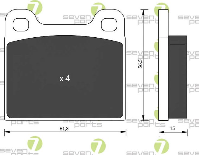 7 SEVEN PARTS SVP10051 - Гальмівні колодки, дискові гальма autozip.com.ua