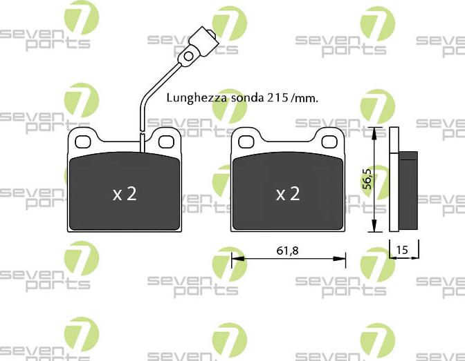 7 SEVEN PARTS SVP10052 - Гальмівні колодки, дискові гальма autozip.com.ua