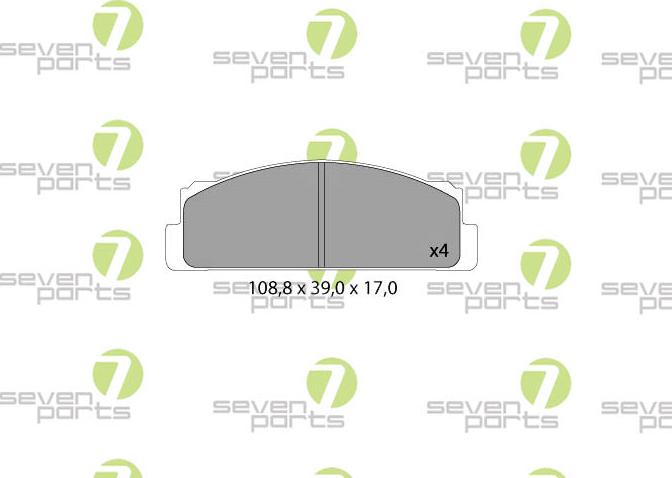 7 SEVEN PARTS SVP10010 - Гальмівні колодки, дискові гальма autozip.com.ua