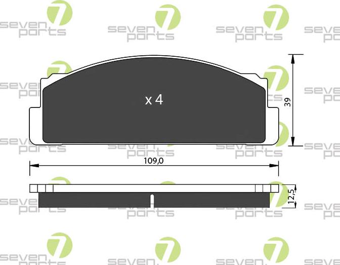 7 SEVEN PARTS SVP10011 - Гальмівні колодки, дискові гальма autozip.com.ua