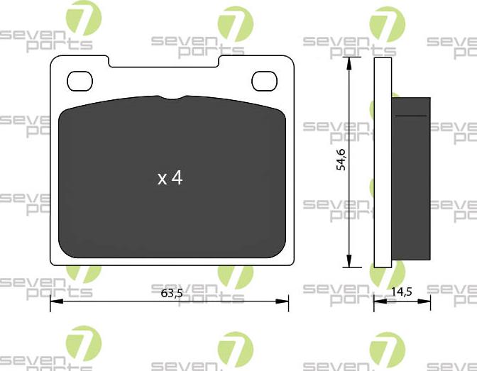 7 SEVEN PARTS SVP10100 - Гальмівні колодки, дискові гальма autozip.com.ua