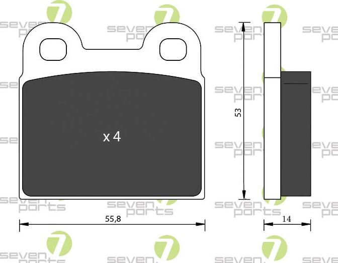7 SEVEN PARTS SVP10180 - Гальмівні колодки, дискові гальма autozip.com.ua