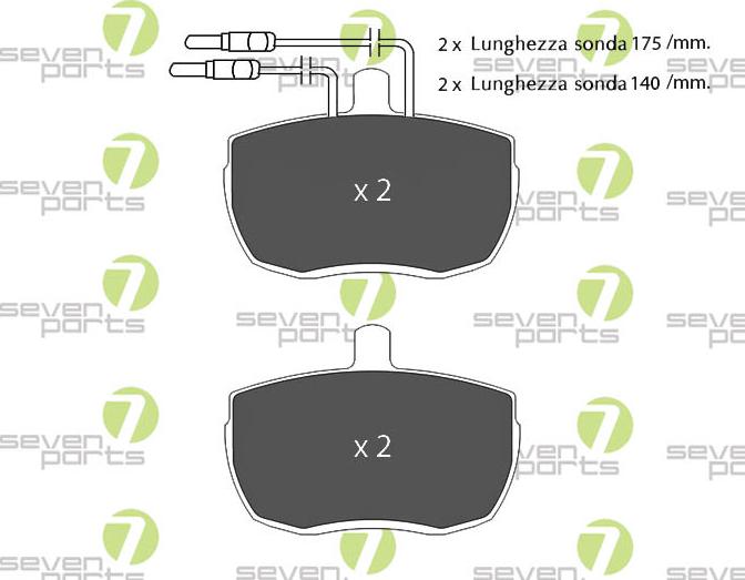 7 SEVEN PARTS SVP11101 - Гальмівні колодки, дискові гальма autozip.com.ua