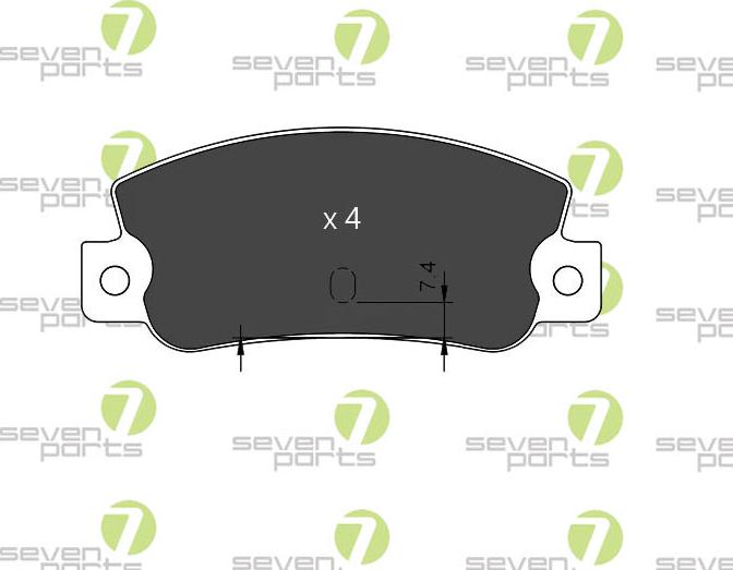 7 SEVEN PARTS SVP18530 - Гальмівні колодки, дискові гальма autozip.com.ua