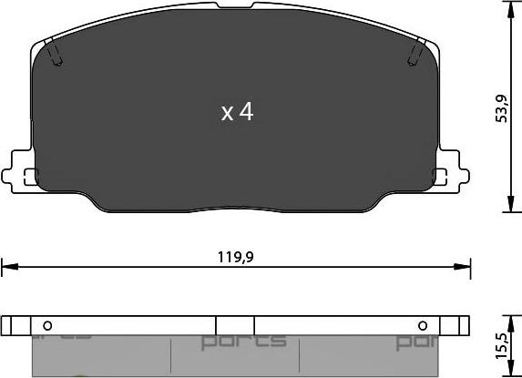 7 SEVEN PARTS SVP18101 - Гальмівні колодки, дискові гальма autozip.com.ua