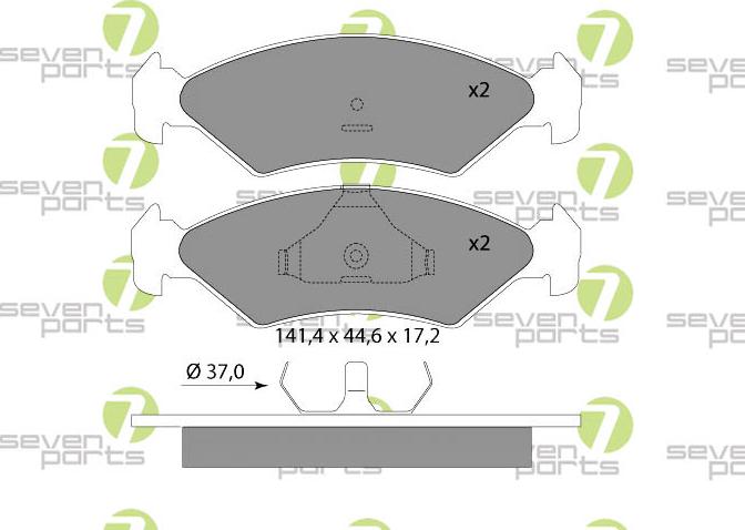 7 SEVEN PARTS SVP18240 - Гальмівні колодки, дискові гальма autozip.com.ua
