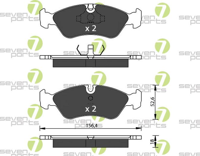 7 SEVEN PARTS SVP18270 - Гальмівні колодки, дискові гальма autozip.com.ua