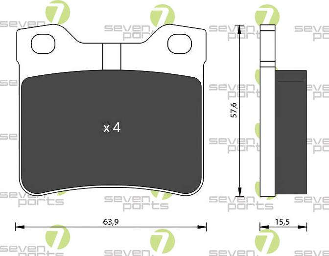 7 SEVEN PARTS SVP18780 - Гальмівні колодки, дискові гальма autozip.com.ua
