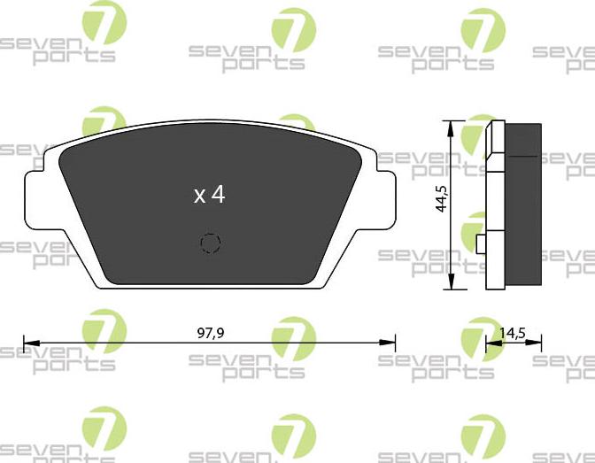 7 SEVEN PARTS SVP13600 - Гальмівні колодки, дискові гальма autozip.com.ua