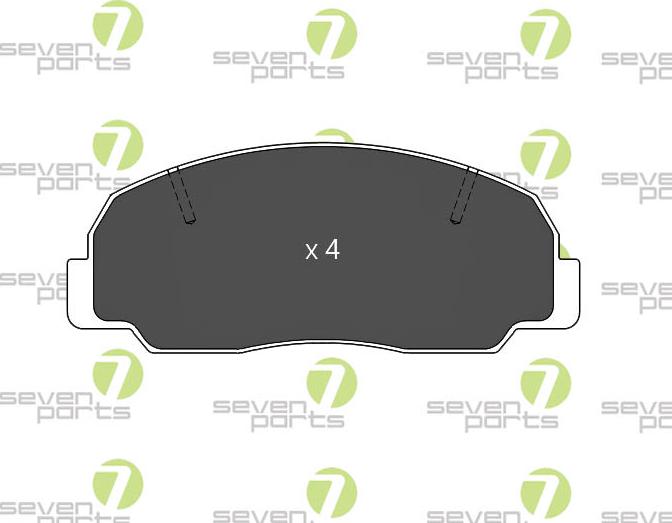 7 SEVEN PARTS SVP13020 - Гальмівні колодки, дискові гальма autozip.com.ua