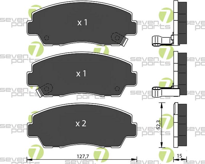 7 SEVEN PARTS SVP13890 - Гальмівні колодки, дискові гальма autozip.com.ua