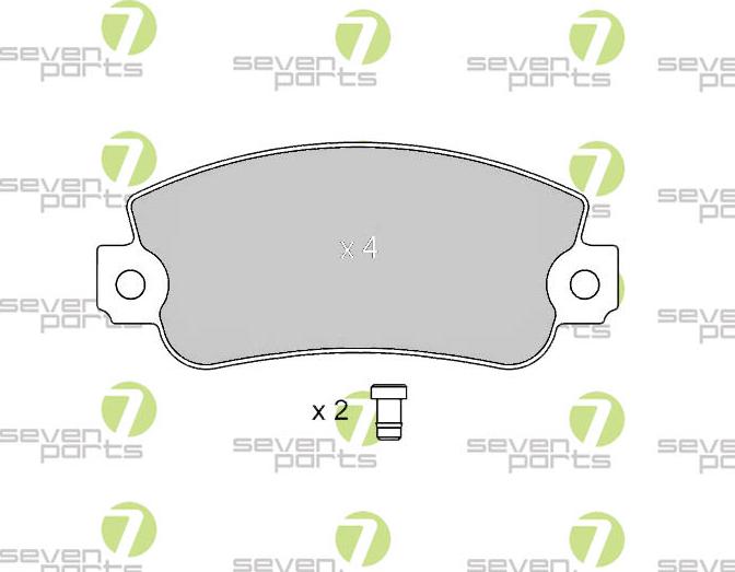 7 SEVEN PARTS SVP12991 - Гальмівні колодки, дискові гальма autozip.com.ua