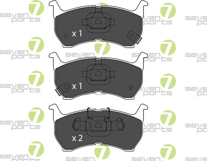 7 SEVEN PARTS SVP12920 - Гальмівні колодки, дискові гальма autozip.com.ua