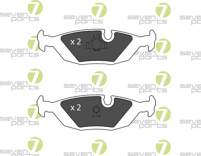 7 SEVEN PARTS SVP12481 - Гальмівні колодки, дискові гальма autozip.com.ua