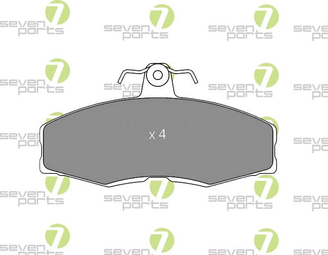 7 SEVEN PARTS SVP12560 - Гальмівні колодки, дискові гальма autozip.com.ua