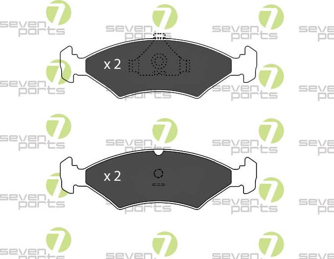 7 SEVEN PARTS SVP12340 - Гальмівні колодки, дискові гальма autozip.com.ua
