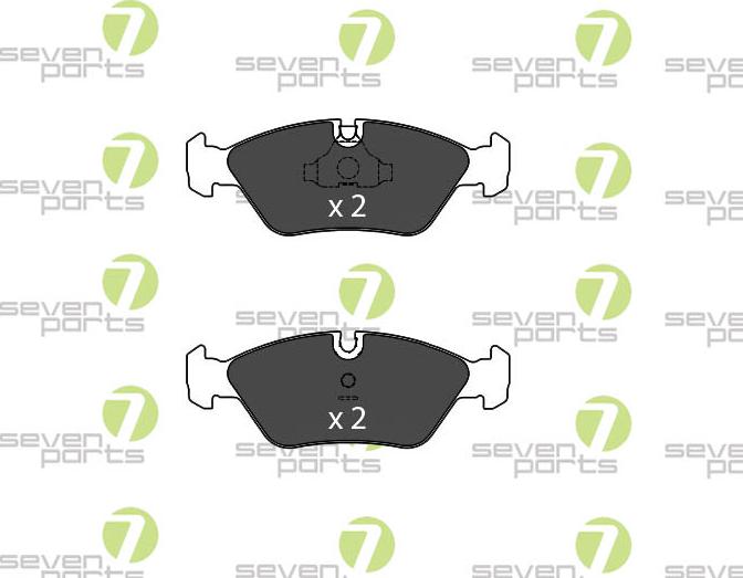 7 SEVEN PARTS SVP12350 - Гальмівні колодки, дискові гальма autozip.com.ua