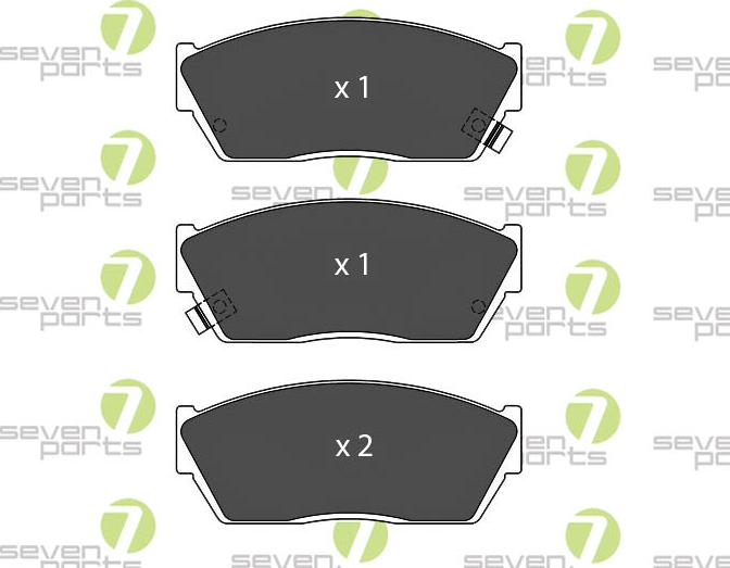 7 SEVEN PARTS SVP12210 - Гальмівні колодки, дискові гальма autozip.com.ua