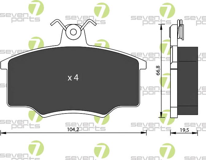 7 SEVEN PARTS SVP12270 - Гальмівні колодки, дискові гальма autozip.com.ua