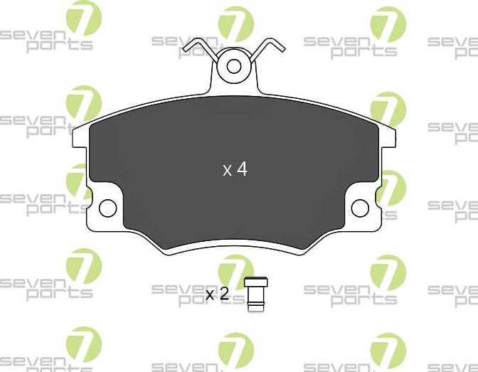7 SEVEN PARTS SVP12271 - Гальмівні колодки, дискові гальма autozip.com.ua