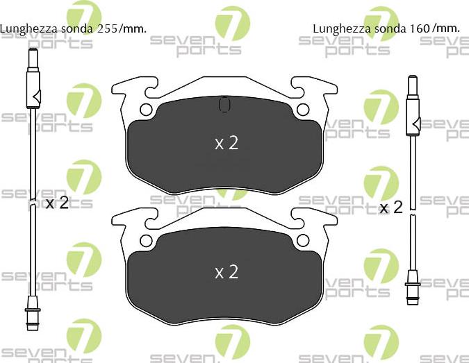 7 SEVEN PARTS SVP12760 - Гальмівні колодки, дискові гальма autozip.com.ua